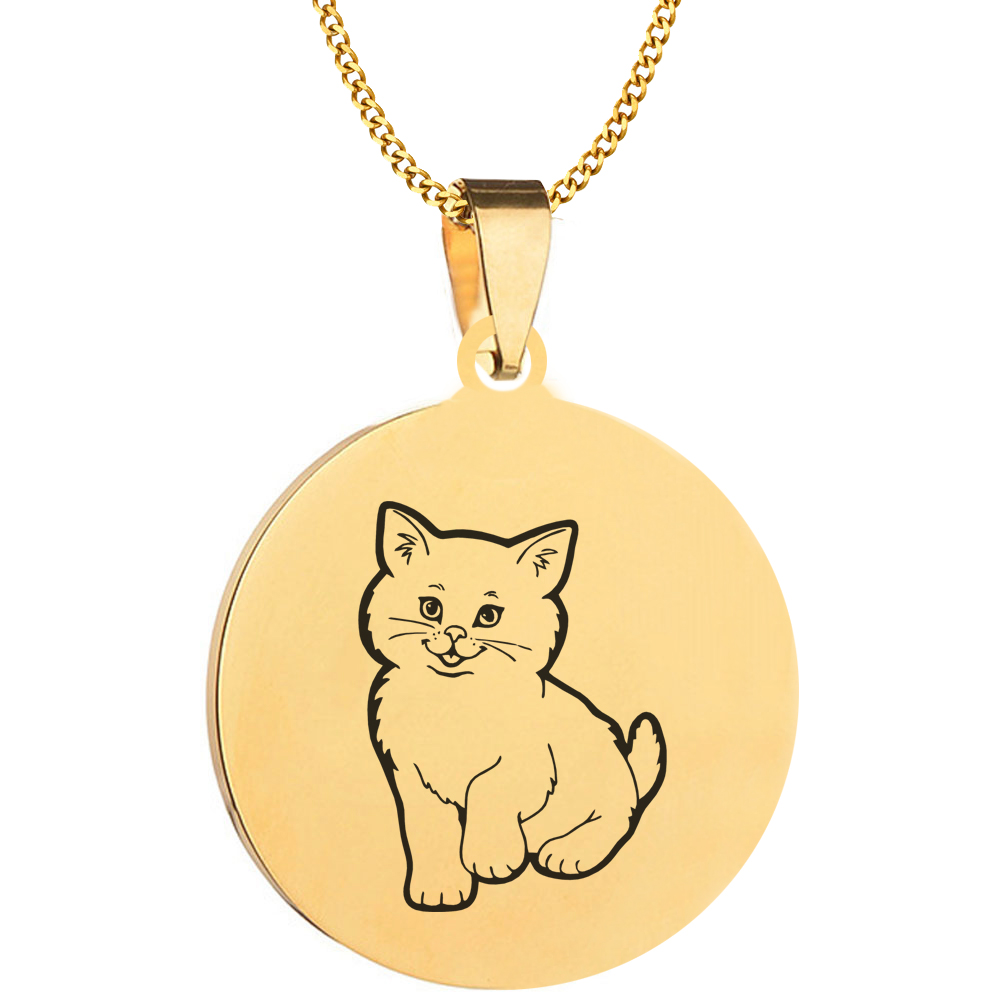 Stainless Steel Necklace Cat Pet Handmade | eBay